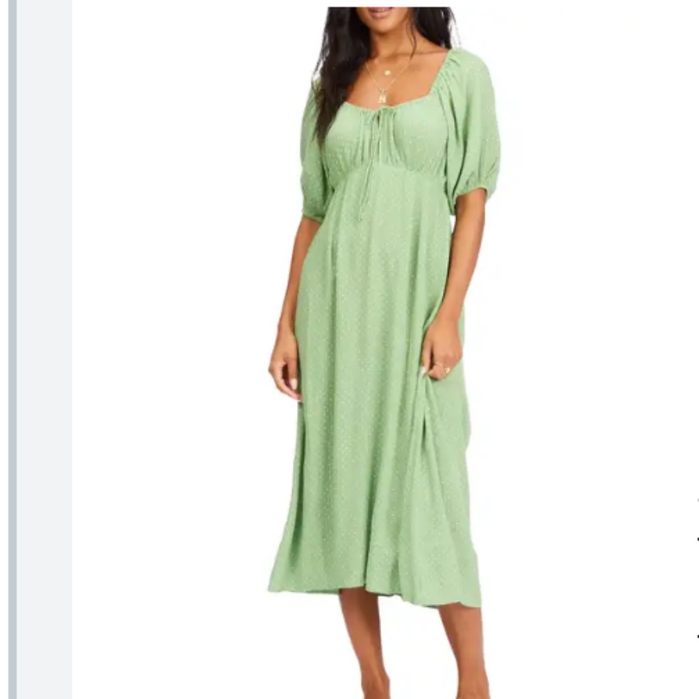 Billabong True Romance Puff Sleeve Midi Dress